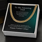 To My Amazing Dad | Thank You - Cuban Link Chain