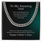 To My Amazing Dad | Thank You - Cuban Link Chain