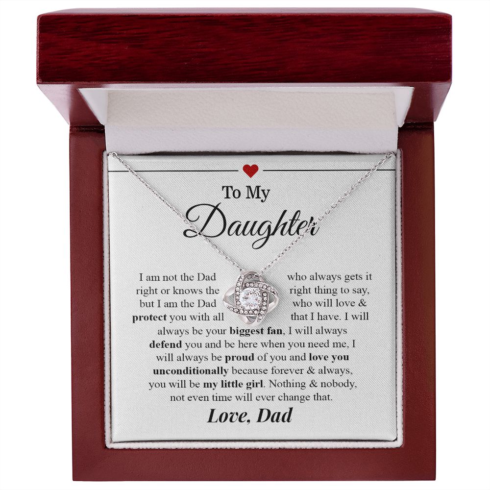 To My Daughter | I Love You - Love Knot Necklace