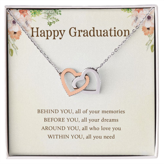 For Graduation | Congratulations - Interlocking Hearts necklace